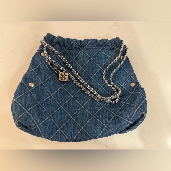 Tory Burch Handbags - Tory Burch Denim Quilted Shoulder Bag